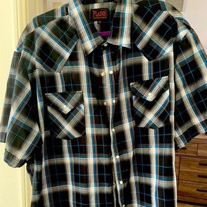 Mens Plains Western Button Up Shirt